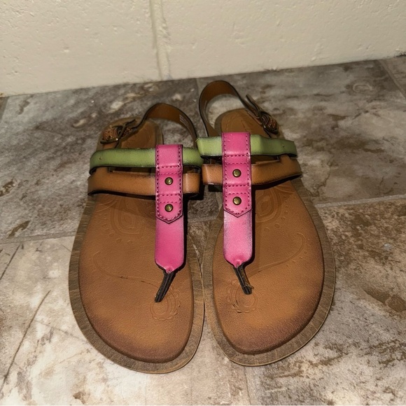 Women’s Clarks Multi Color Thong Style Slingback Sandals Shoes Size8 Style 64428 - Picture 4 of 13